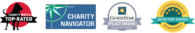 Certified by Charity Watch, Charity Navigator, GuideStar, and Great Non-Profits